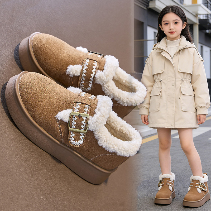 女童运动鞋2025冬季新款加绒勃肯鞋中大童魔术贴厚底厚绒保暖棉鞋,童鞋/婴儿鞋/亲子鞋,棉靴,淘宝优惠券,粉丝福利购,淘宝优惠卷