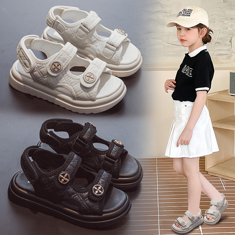 女童凉鞋2026新款夏季时尚儿童防滑运动鞋子中大童软底潮牌沙滩鞋