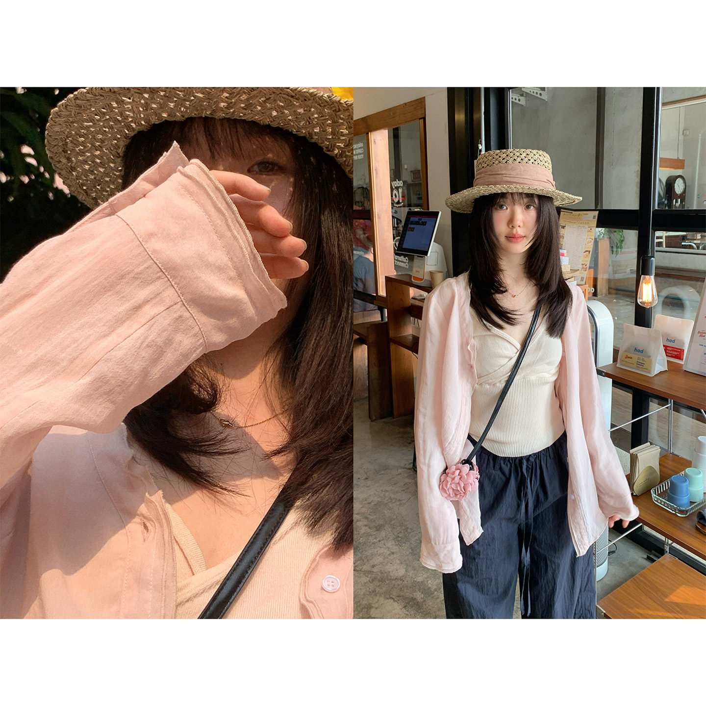 一三良品小个子 苎麻天丝设计感宽松长袖衬衫 轻薄防晒衬衣女夏季