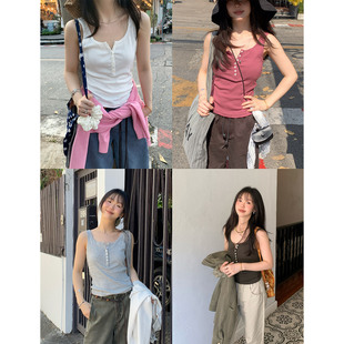 吊带背心上衣打底T恤内搭女 显瘦弹力无袖 一三良品小个子 纯欲修身