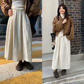 一三良品小个子 日系棉半裙～百搭休闲半身裙伞裙a字裙子女冬季 新