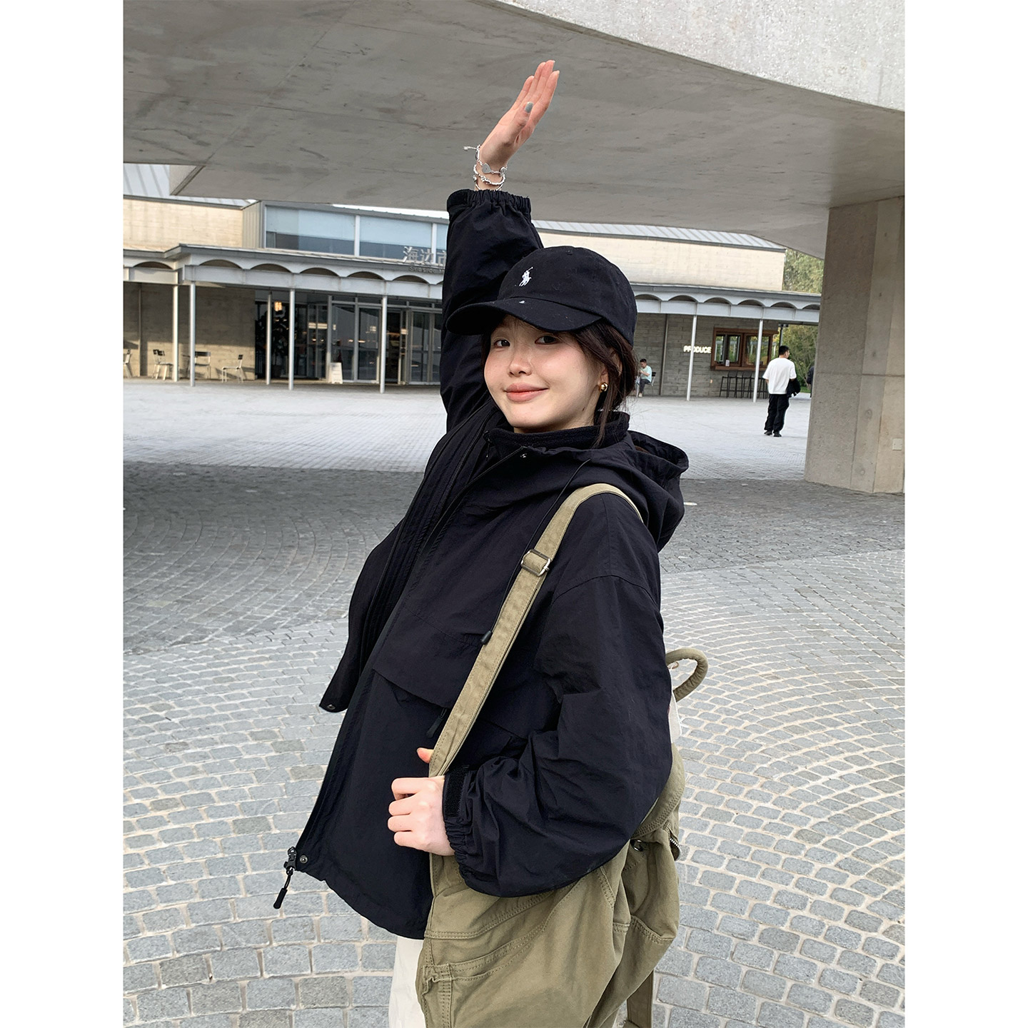可拆卸摇粒绒山系外套女冬保暖