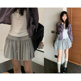 一三良品小个子 内里少女感百搭短裙卫裙半身裙子松紧腰春夏 裙裤
