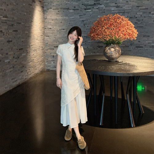 小个子新中式改良旗袍连衣裙女夏