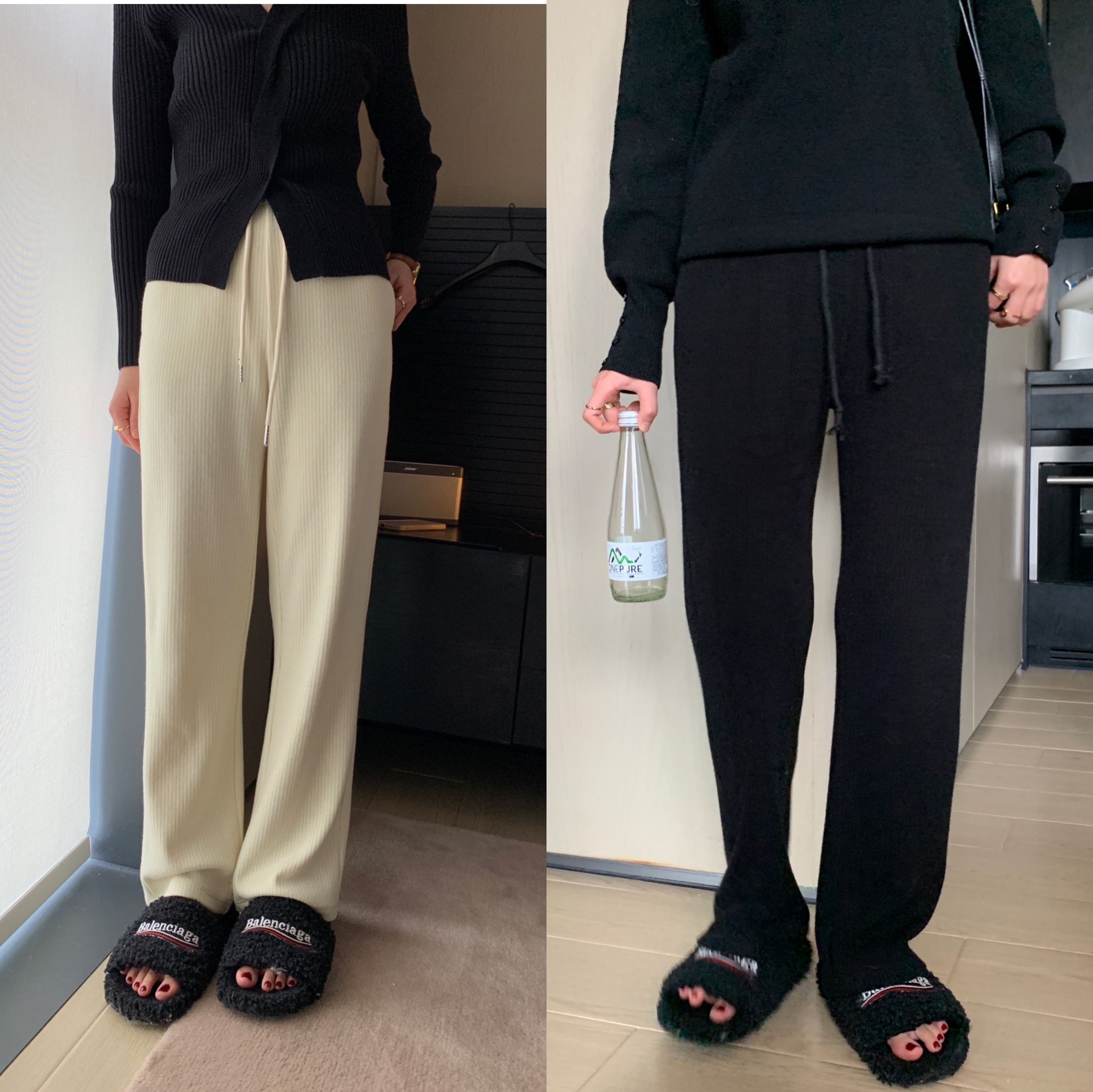13良品小个子 神裤来袭～显高显瘦加厚坑条卫裤阔腿裤长裤拖地裤