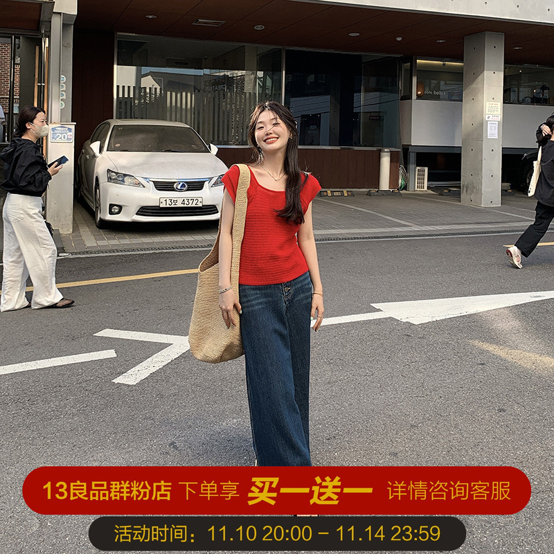 小个子镂空针织上衣锁骨短袖t恤