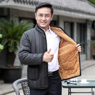 冬天外衣绵祆土中老年男加绒加厚中年小棉袄内穿老人棉服内胆爸爸