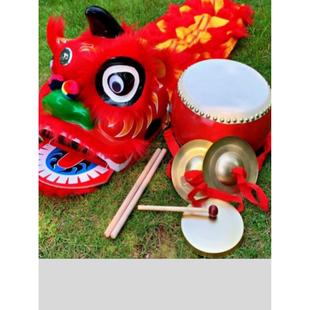 小孩舞狮头舞龙舞狮儿童舞狮子表演衣服舞狮子头玩具醒狮道具全套