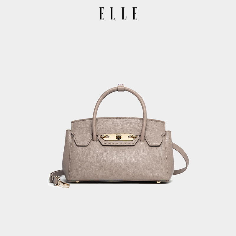 elle女包2023新款真皮凯莉包包女士手提包腋下斜挎包妈妈包单肩包