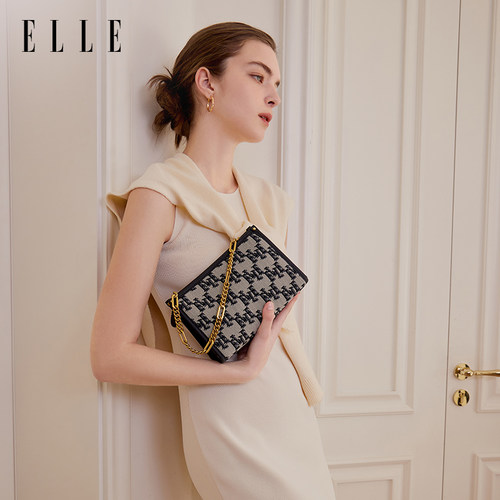 ELLE女包经典老花mini小包链条包