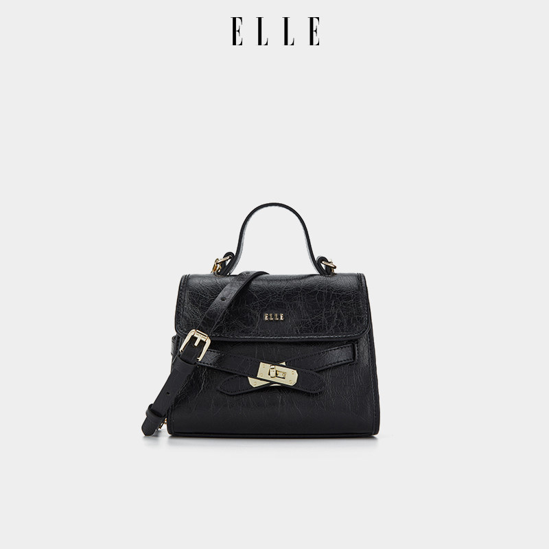 ELLE女包2026新款包包复古翻盖小方包手提百搭通勤知性高级斜