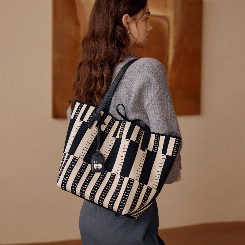 明星同款ELLE女包2025新款包包大容量托特包通勤时尚女士单肩