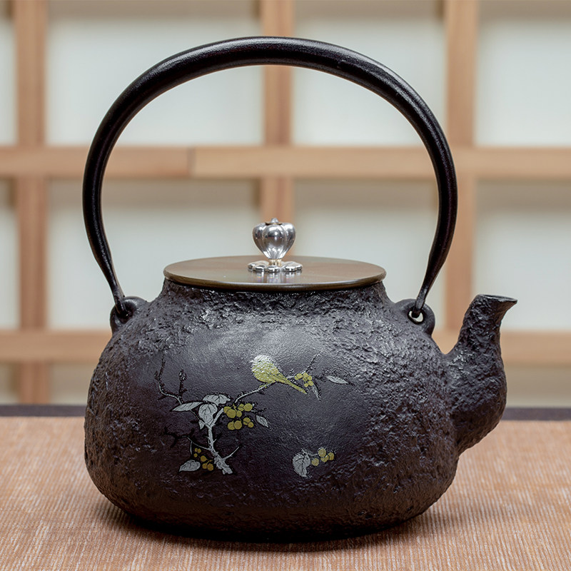 日式时尚手工家用泡茶壶烧水壶铸铁壶煮茶器茶壶盛虎堂  百果香