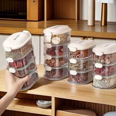 香料收纳盒调料盒一体多格