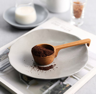 泰国进口 chabatree 柚木咖啡豆量勺实木茶匙糖勺杂粮勺手工无漆