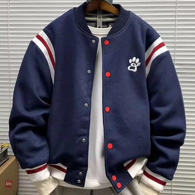 大码300斤学院风棒球服夹克男女秋季新款胖MM休闲宽松运动外套潮2