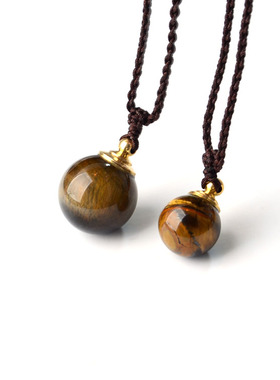 天然黄虎眼香薰瓶项坠或虎晶石