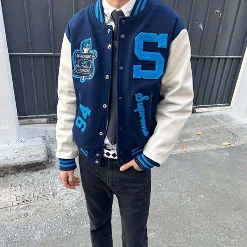 美式高街vibe复古棒球服夹克