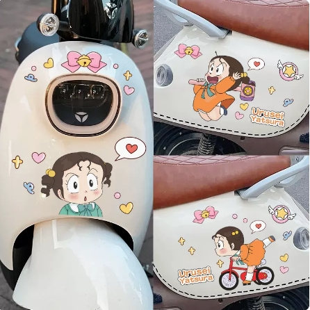 雅迪电动车贴纸摩托电瓶车福星小子可爱卡通装饰车身贴防水遮划痕