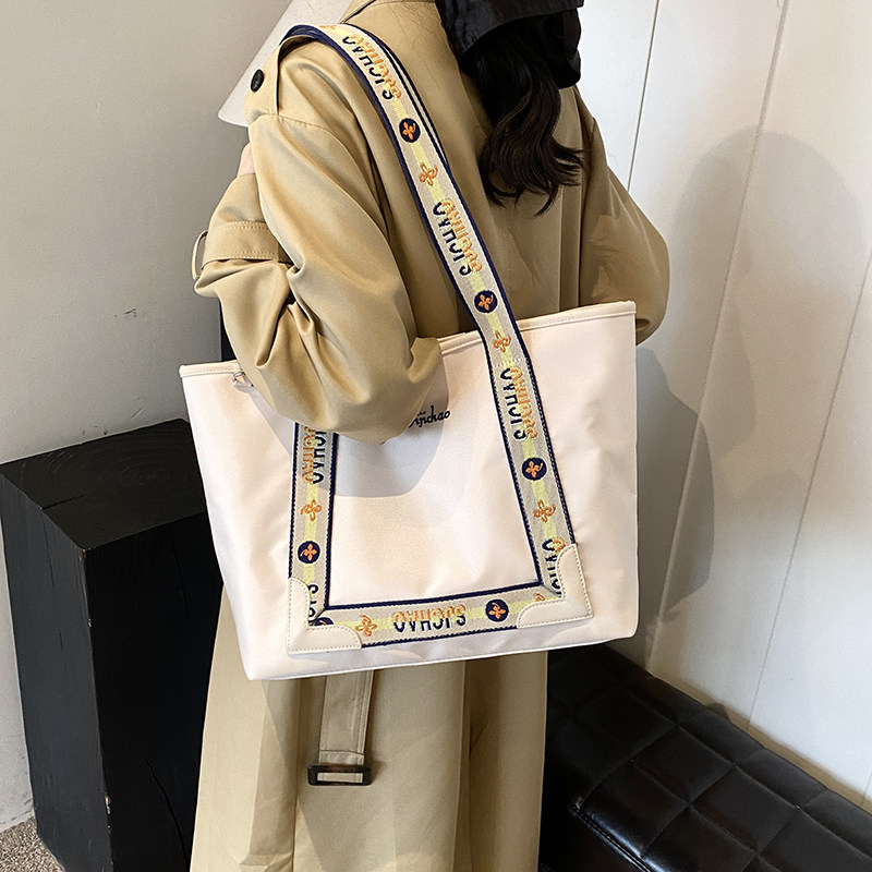 托特包女大容量2026新款帆布女式上班通勤高级感百搭单肩手提女包