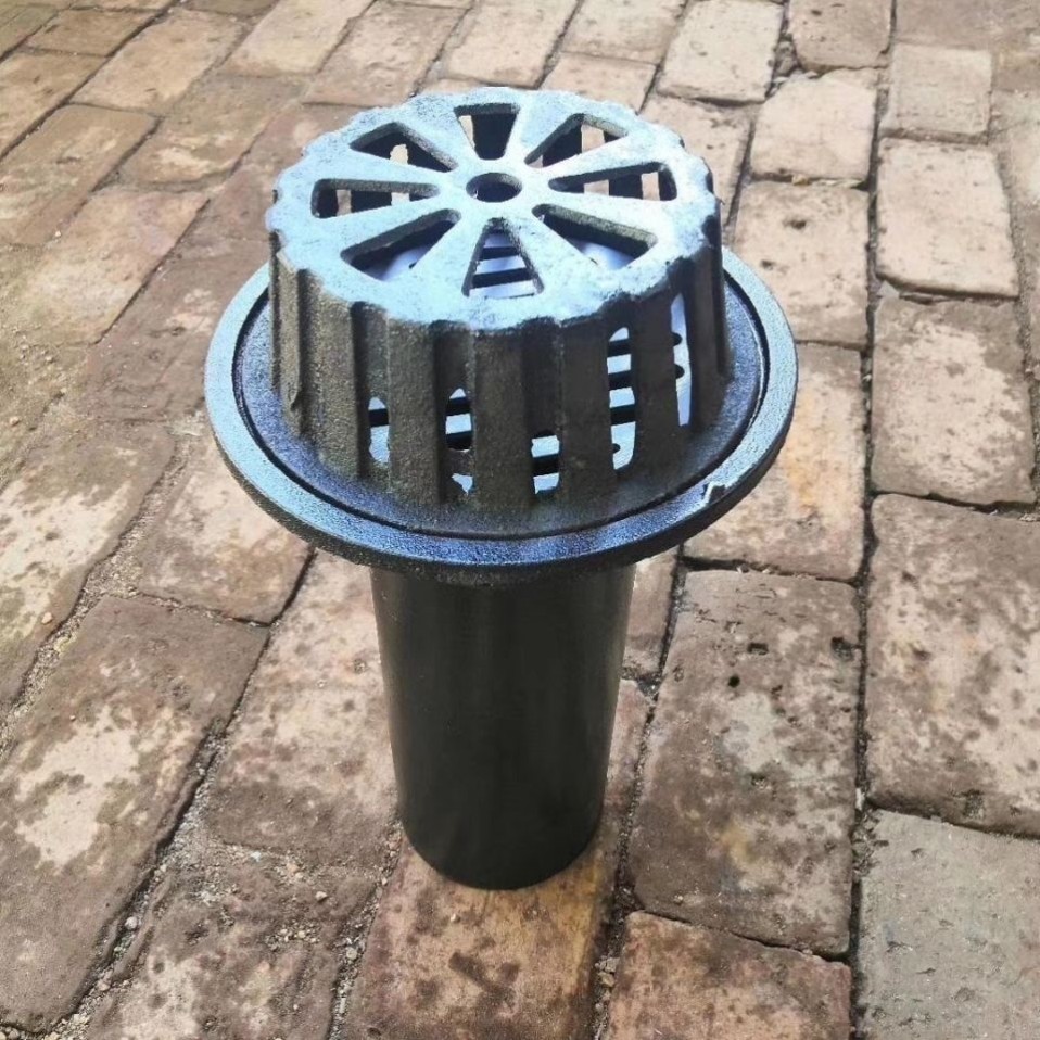 斗87型雨水斗铸铁虹吸式雨水口雨水管漏斗钢制落水斗屋面直排喇叭