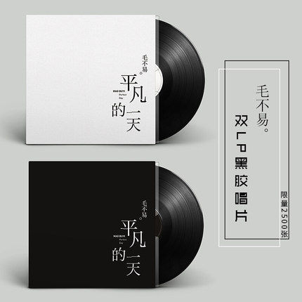 留声机专用黑胶大碟 毛不易专辑 平凡的一天 2碟 LP黑胶唱片12寸