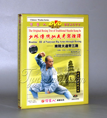 正版 少林传统功夫老架捶谱:南院大通臂三路 1DVD释德扬