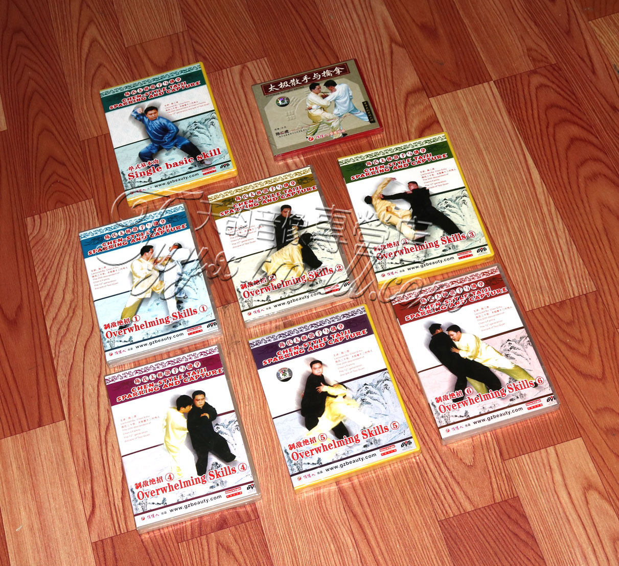 正版 陈氏太极散手与擒拿1-8 全套 8dvd 2vcd 陈二虎