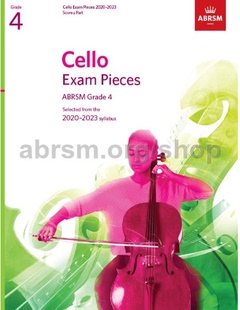 Cello 无音频 Exam Pieces 2023年 英皇 2020 大提琴考级作品四级