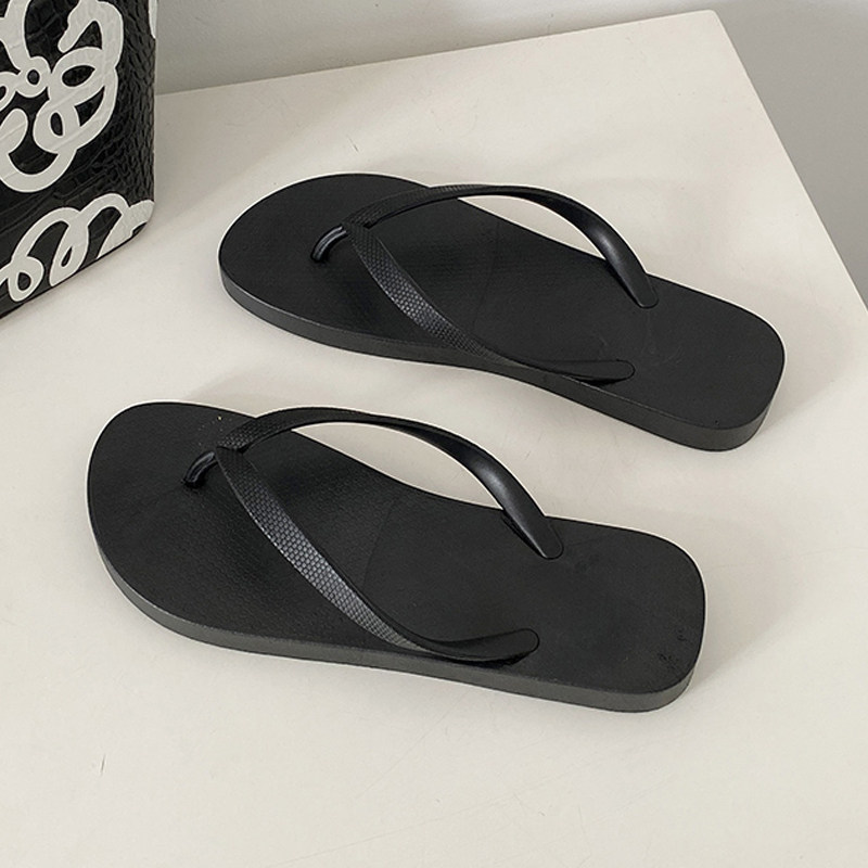人字拖女夏季外穿简约黑色夹脚拖鞋防滑沙滩海边洗澡ins凉拖鞋子,女鞋,人字拖,淘宝优惠券,粉丝福利购,淘宝优惠卷