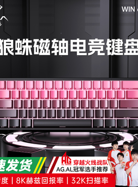 狼蛛WiN60/68HE磁轴机械键盘有线RGB电竞游戏FPS无畏契约客制化RT