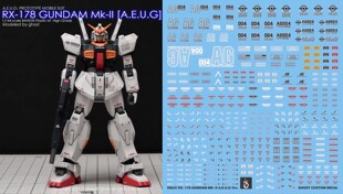 炎水贴 GHOST HGUC 1/144 新生 马克兔 奥古 MK2 白兔 荧光水贴纸