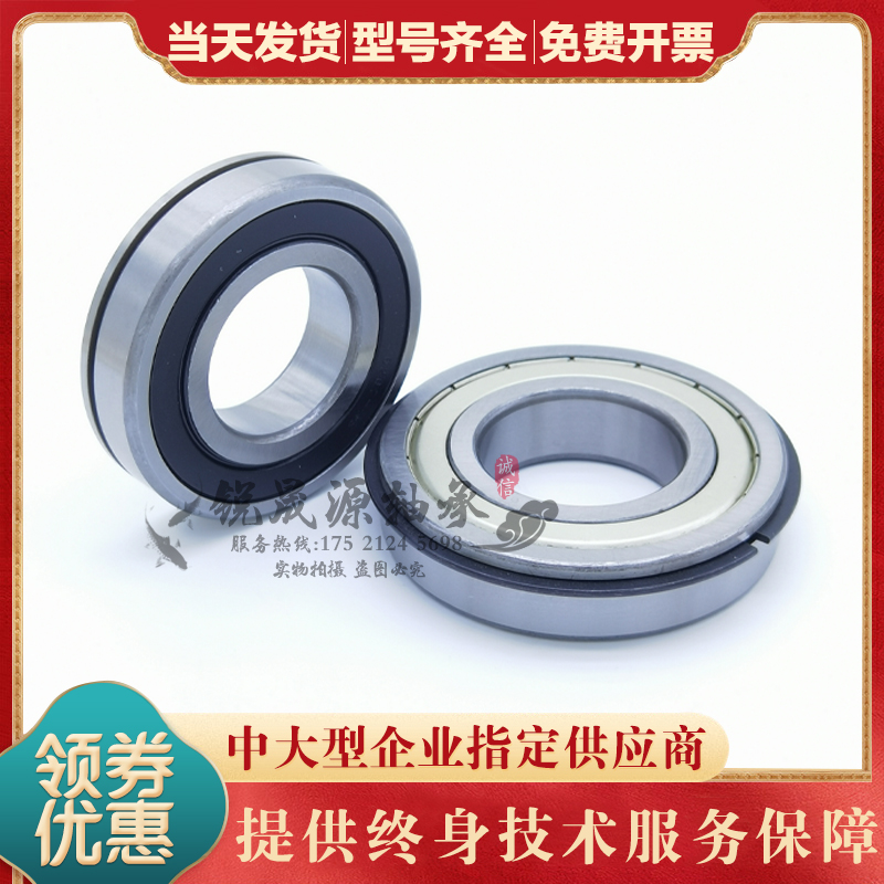 进口日本GAL带卡簧槽轴承6300 6301 6302 6304 6305 6306 6307 NR