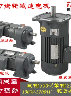 东力减速电机380V卧式200W/400W750W变频调速1500W立式齿轮减速机