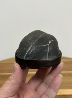 天然灵璧石小禅石彩磬 茶桌茶宠摆件 手把玩石头原石 书桌博古架