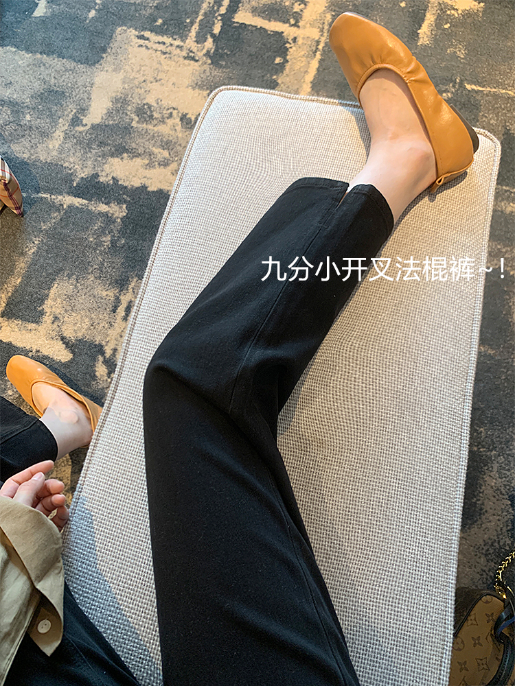 直筒九分裤加绒2024年西面弹