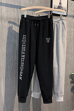 灰色挂拍2023秋装九分裤男青年束脚运动卫裤潮K8001-P65控98，男装休闲裤，电商A108