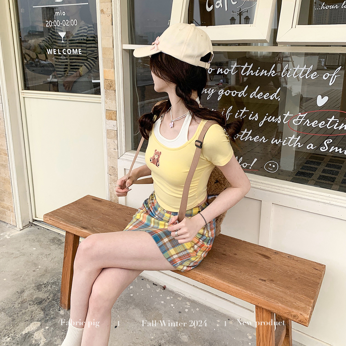 2025夏季多巴胺穿搭甜美套装
