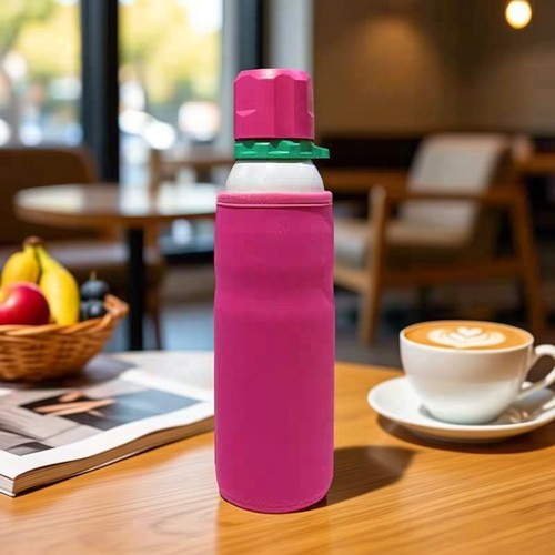 斜跨长背带保温水杯套杯具熊550ml600ml防摔运动水壶套防烫保护套