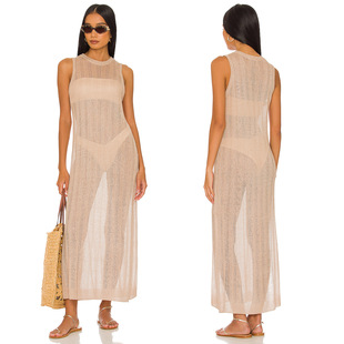 沙滩外套女长裙度假裙防晒衣泳衣外搭罩衫 2023新款 性感镂空针织衫