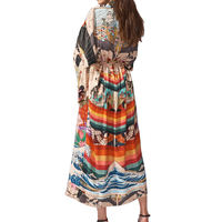Beach sun protection bikini blouse, loose, large-sized long beach skirt, hot spring vacation swimsuit, paired with a shawl cardigan thumbnail 5