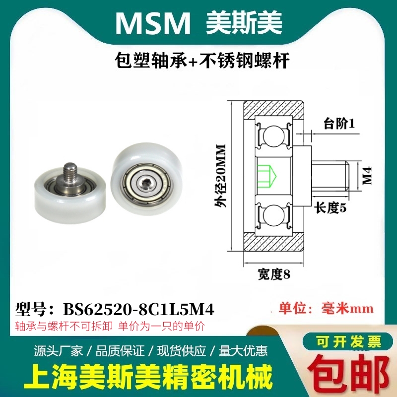 MSM包塑轴承BS62520-8C1L6M5