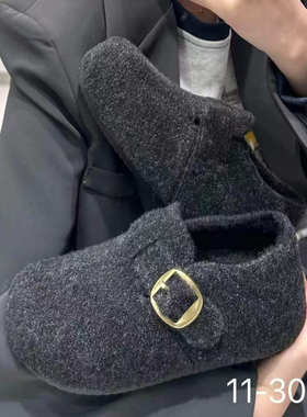 巴迪雅2025冬季加棉里保暖雪地鞋厚底增高真皮瓢鞋棉鞋11-3067