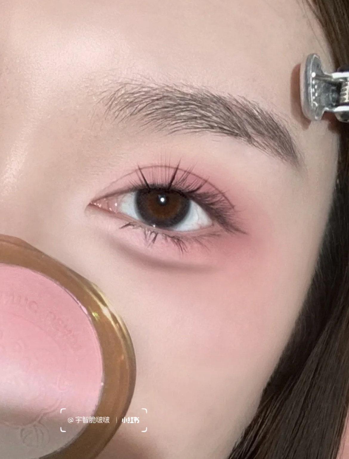 微醺感粉雾玫瑰眼妆~眼下腮红好嗲!rmt罗小曼双拼渐变腮红18正品