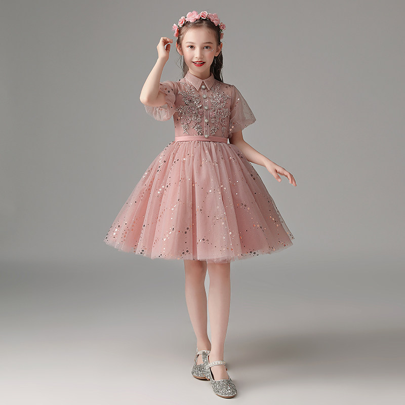 公主蓬蓬纱生日一小钢琴儿童礼服