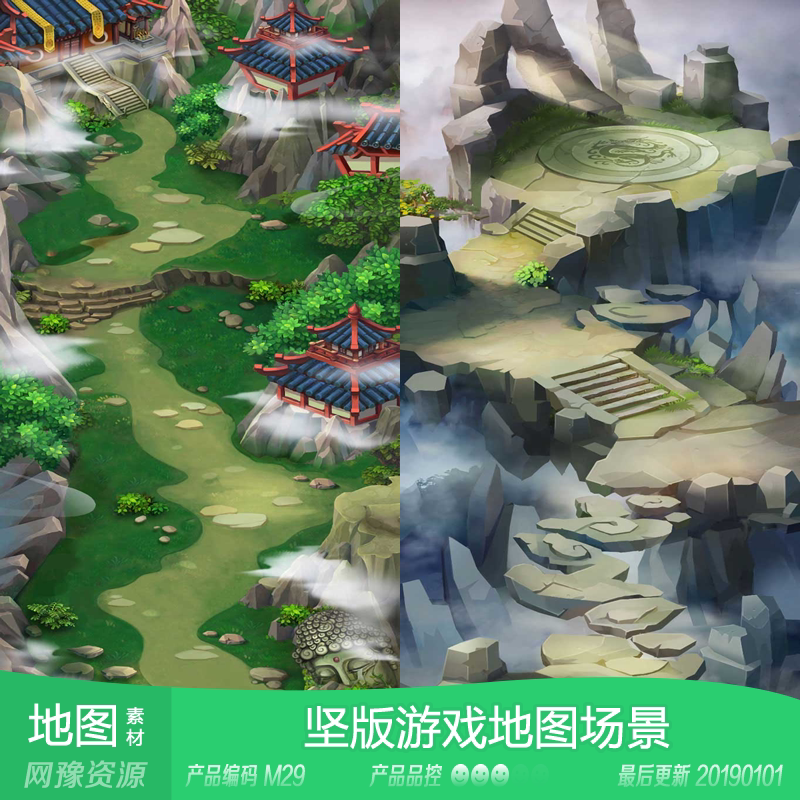 网豫素材m29 中国风清宫元素坚版游戏场景25张 网页手机游戏素材