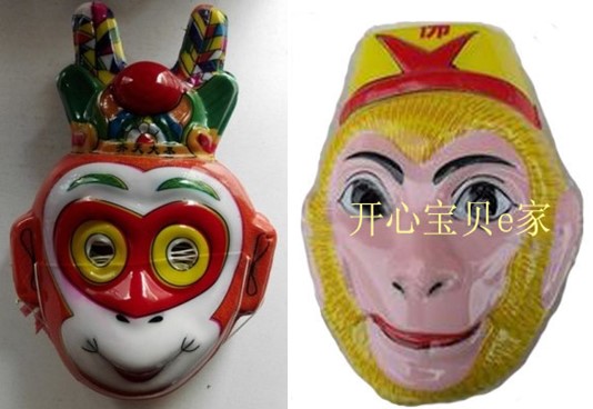 儿童玩具塑料面具卡通孙悟空
