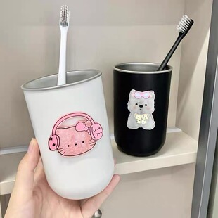 可爱304不锈钢漱口杯家用牙刷杯情侣防霉儿童洗漱水杯子一家四口