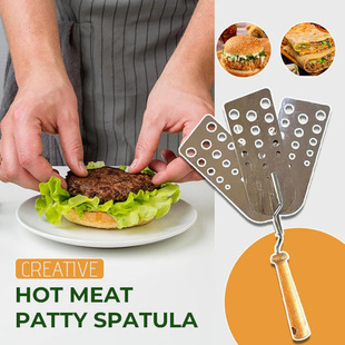 Meat 亚马逊实用便携式 Creative Hot Spatula烧烤铲热肉饼 Patty
