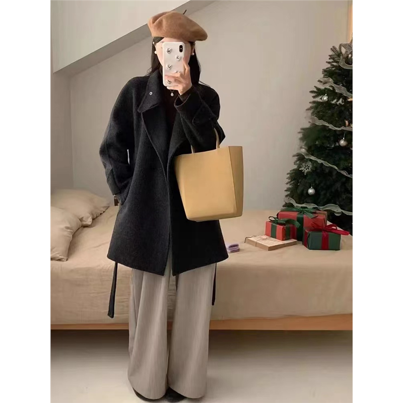 双面羊绒大衣女秋冬季2025高级感洋气小个子羊毛呢子小个子外套